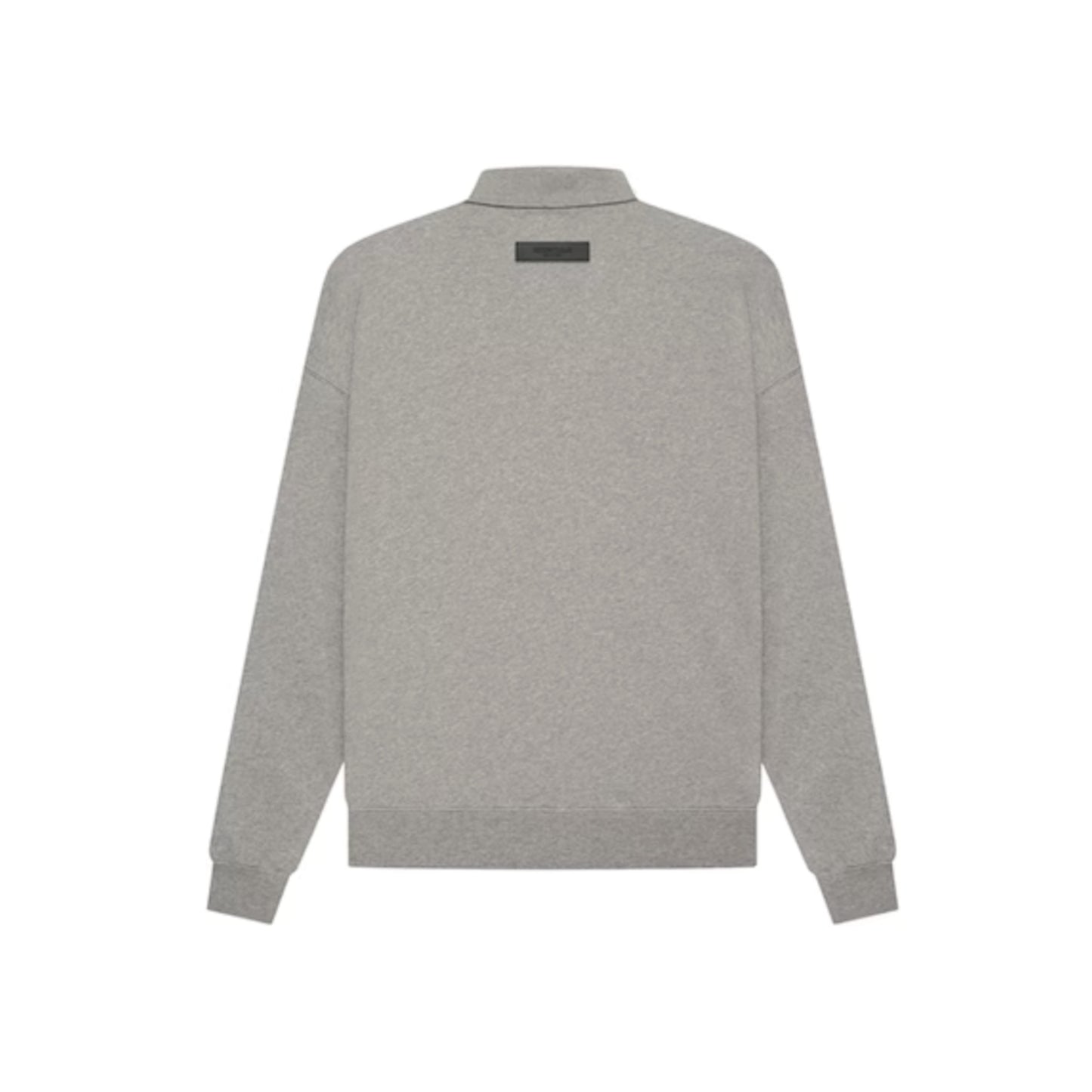 ESSENTIALS Dark Oatmeal L/S Polo Tee